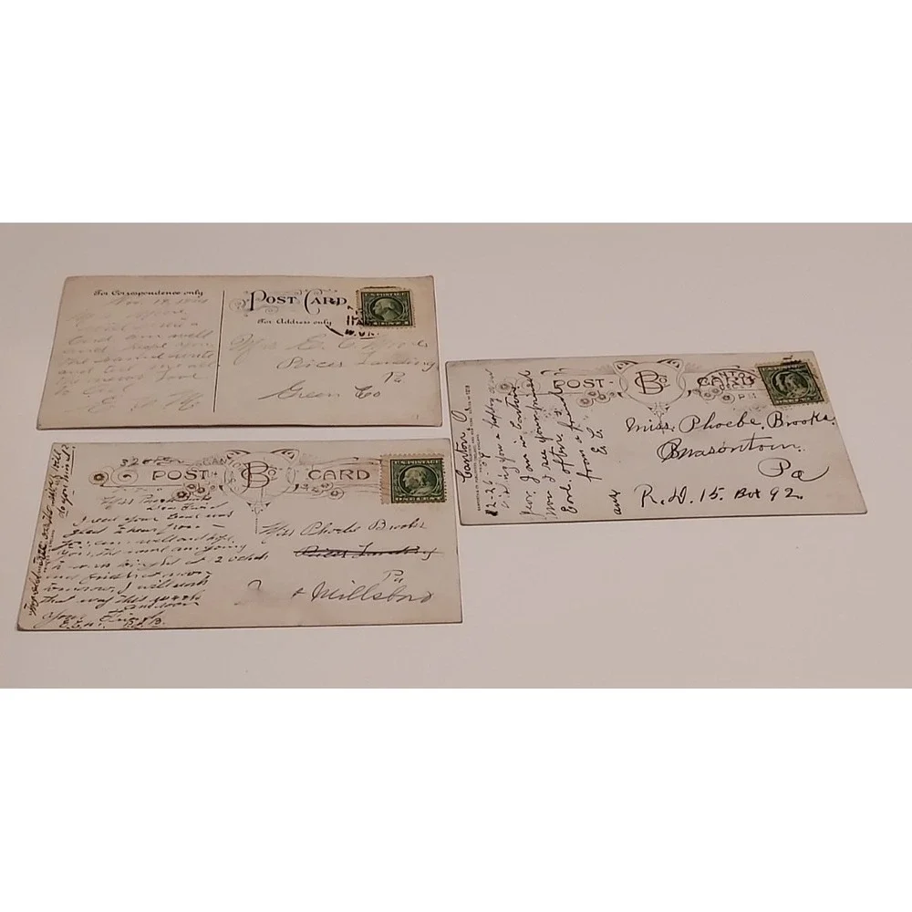 Antique Postcards - Love Story in Postcards - Phoebe & Earl 1909-1914